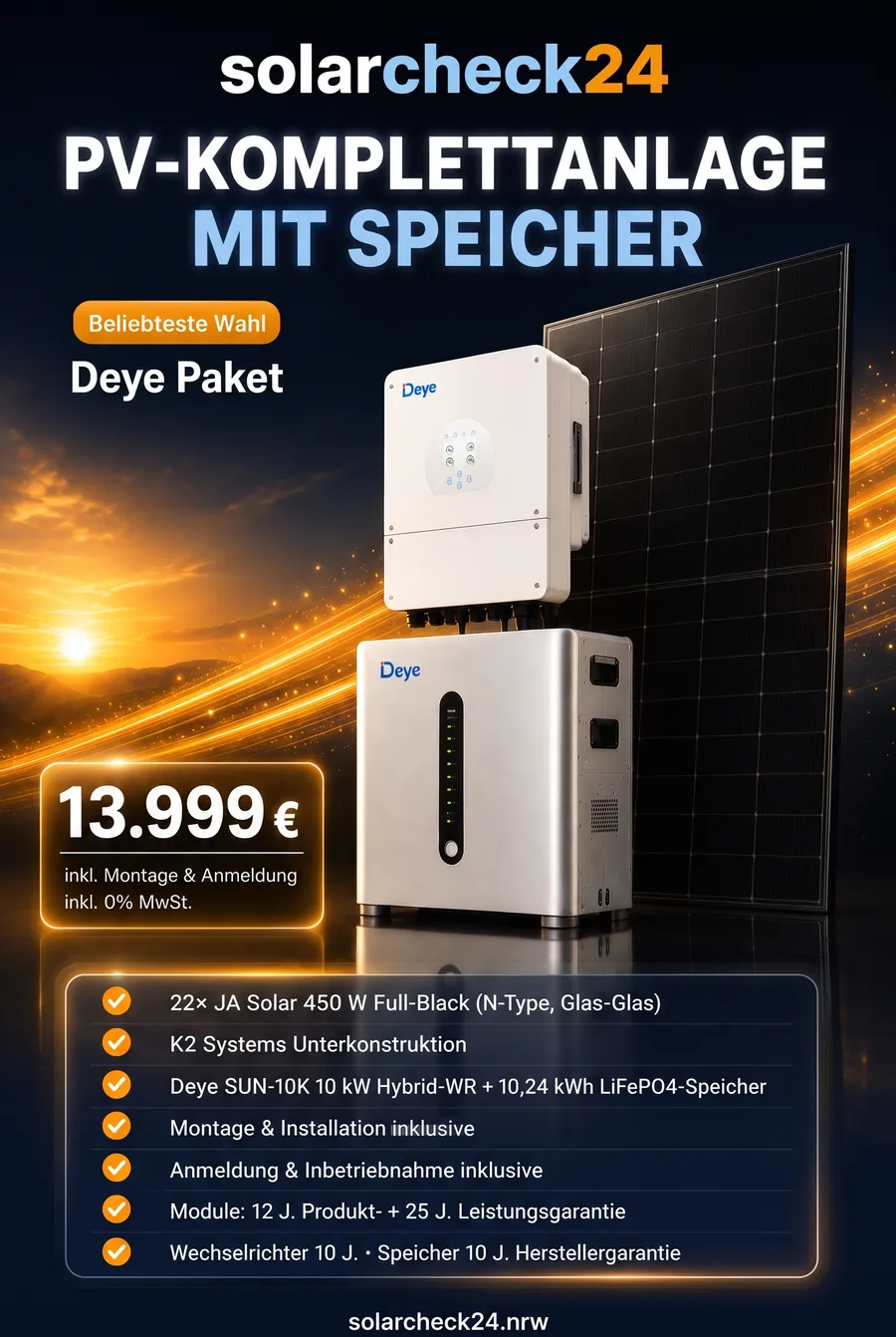 Deye Paket — PV-Komplettanlage mit Speicher